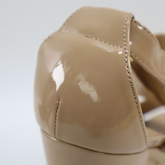 🔥Michael Michael Kors Berkley T-Strap Platform Leather Sandals, Nude 10M US🔥 - Picture 12 of 12